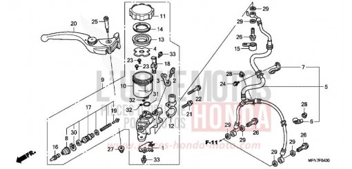 MAITRE-CYLINDRE FREIN AV. (CB1000R) CB1000RA de 2010